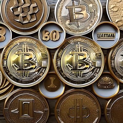 Des pièces de devises numériques symbolisant les cryptomonnaies
